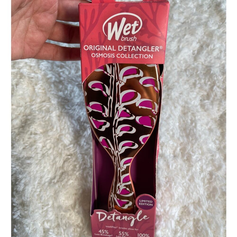 Wet Brush Original Detangler Osmosis Collection Limited Edition Gold Pink White - Picture 12 of 14